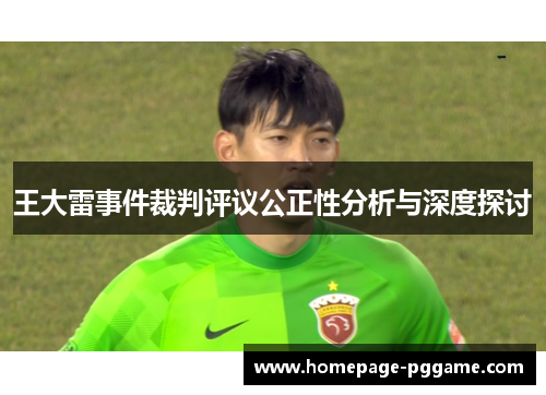 王大雷事件裁判评议公正性分析与深度探讨